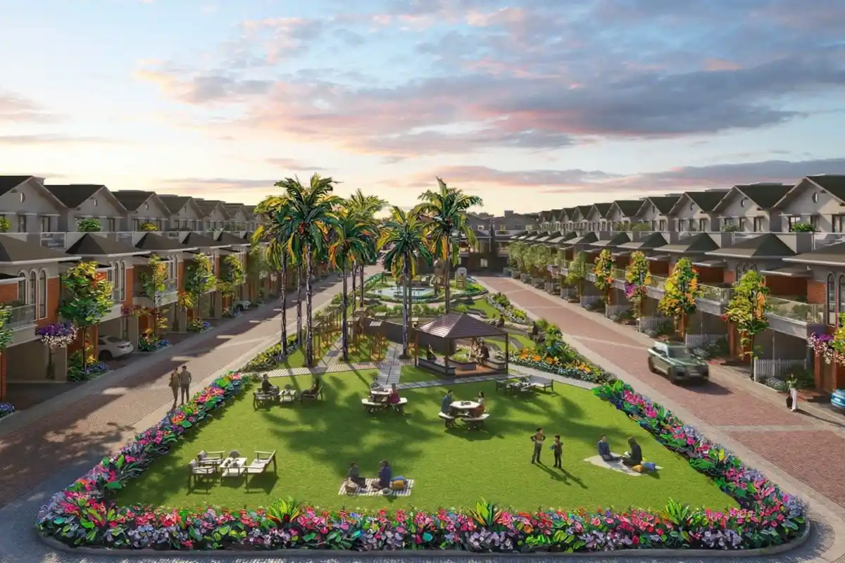 NVT Whispering Hues villas surrounding a landscaped garden